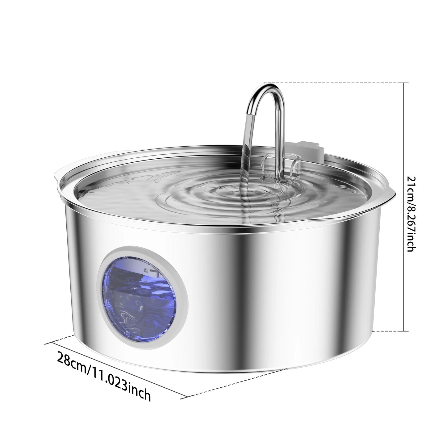Fontaine à eau 7L en inox – Grands chiens & foyers multi-animaux