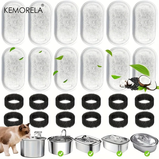 Filtres Remplacement Charbon Actif Fontaine à Eau Chat Acier Inoxydable